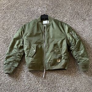 Hudson Jeans Olive Bomber Jacket